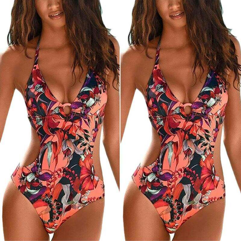 Hearyo Women One Piece Padded Monokini Swimwear Swimsuit Beachwear Swimming Costume New