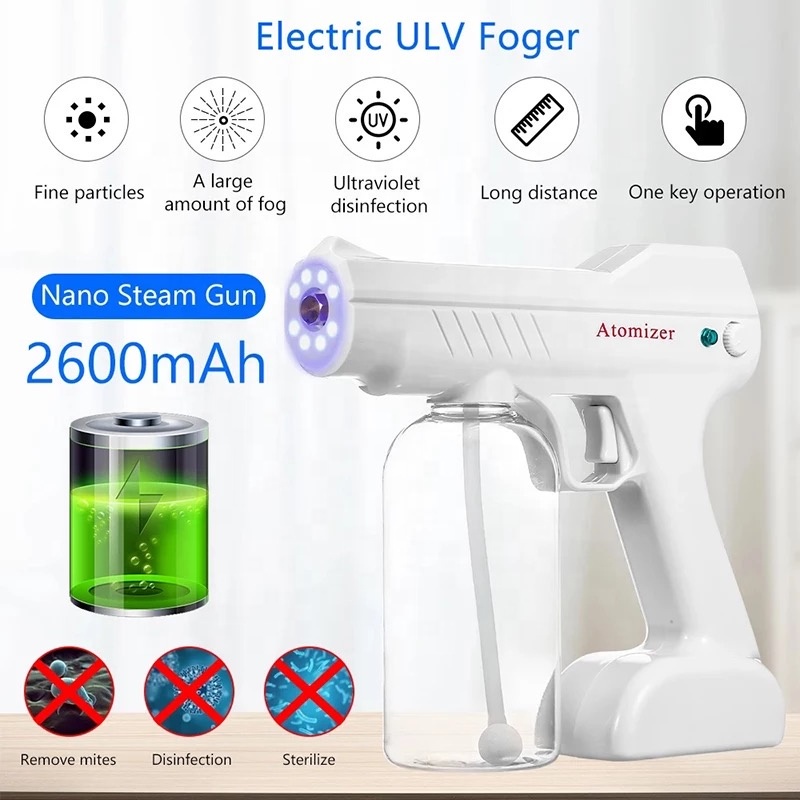Genuine Sanitizer Spray Machine Handheld Disinfection Blue Ray Disinfectant Spray Gun | UV Nano Atomizer