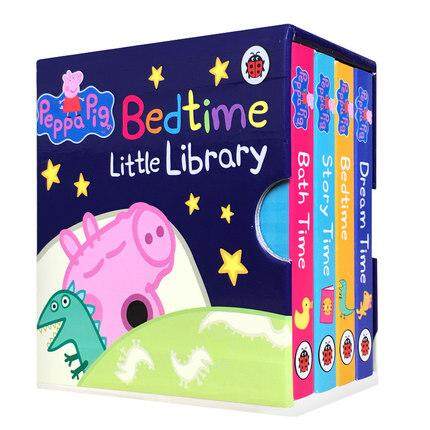 milumilu 4Pcs Original Children Popular Books Peppa Pig Bedtime Little Library Board book Colouring English Activity Story Book for Kids