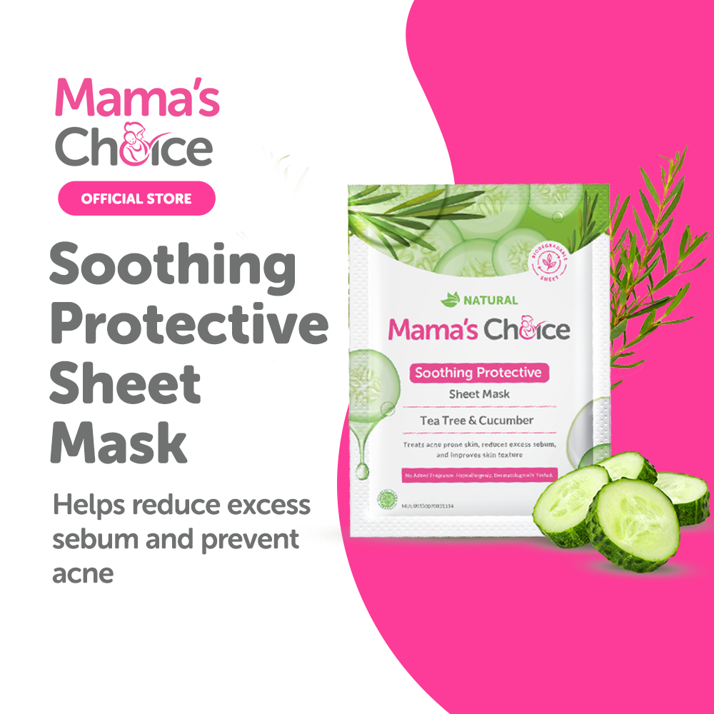 Mama’s Choice Soothing Protective Sheet Mask | For Acne-Prone and Oily Skin | Safe for Pregnancy and Breastfeeding